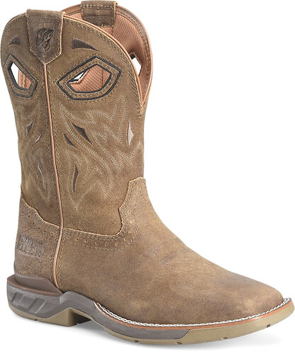 Phantom Rider Men's 11" Square Toe Roper Boot Taupe Rough-Out