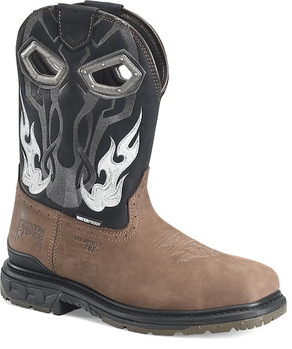 Phantom Rider Men's 11" Composite Toe Waterproof Roper Work Boot Chocolate Brown/Black