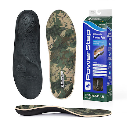 Powerstep Unisex Pinnacle Hiker Arch Support Insoles for Hiking Boots Camo (1 pair) - 5050-01