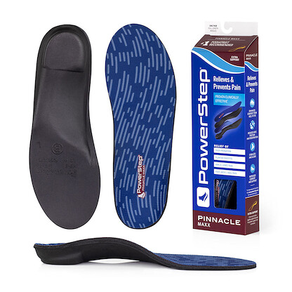 PowerStep Unisex Pinnacle Maxx Support Corrective Insoles for Overpronation Maroon/Black (1 pair) - 5015-01