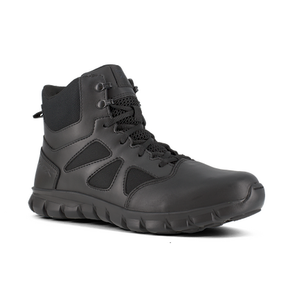 Reebok Work Women's 6" Sublite Cushion Soft Toe Tactical Boot with Side Zipper Black - RB086