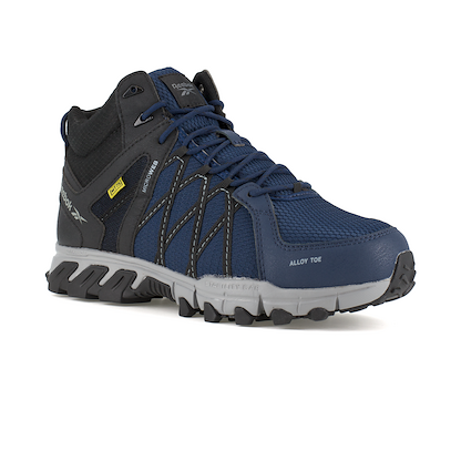 Reebok Work Men's Trailgrip Alloy Toe Internal Metatarsal Guard Mid-Cut Athletic Work Boot Navy/Black - RB3400