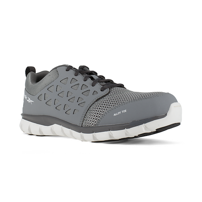 Reebok Work Men's Sublite Cushion Alloy Toe EH Athletic Work Shoe Grey - RB4042