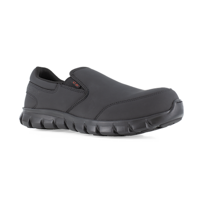 Reebok Work Men's Sublite Slip-On Composite Toe Conductive Work Shoe Black - RB4044