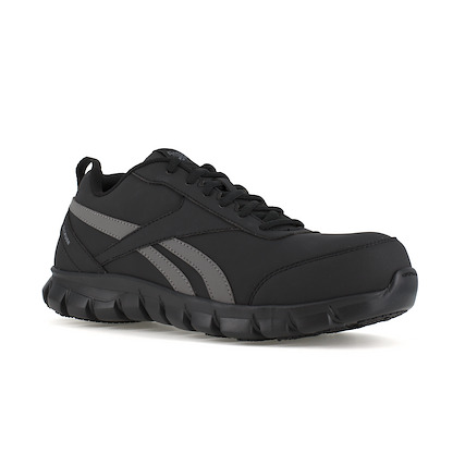 Reebok Men's Sublite Cushion Safety Toe Athletic Work Shoe Black/Grey - RB4120
