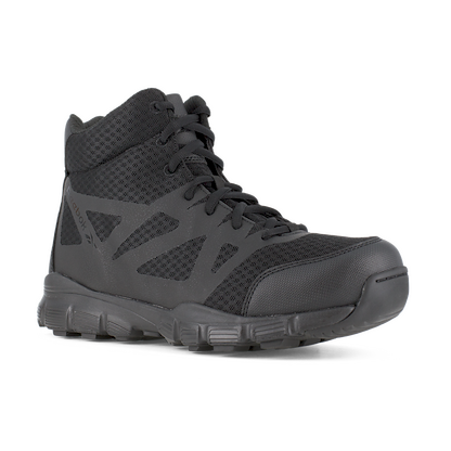 Reebok Work Men's 5" Dauntless Ultra Light Soft Toe Tactical Boot with Side Zipper Black - RB4507