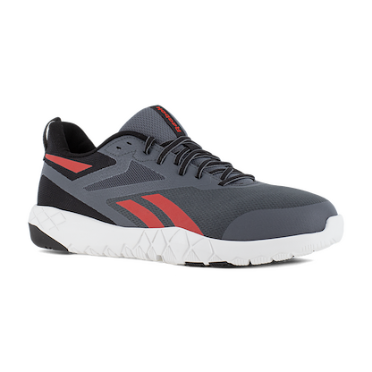 Reebok Work Men's Flexagon Force XL Composite Toe ESD Athletic Work Shoe Grey/Red - RB5443