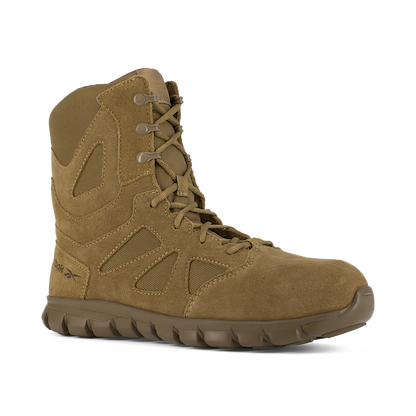 Reebok Work Men's 8" Sublite Cushion Composite Toe Tactical Boot with Side Zipper Coyote - RB8809