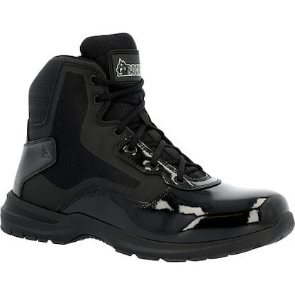 ROCKY Men's 8"Cadet Side Zip SR Soft Toe Public Service Boot Black - RKD0105