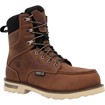 Rocky Men's Grindstone XTR 8” Lace-Up Soft Toe Work Boot Crazy Horse - RKK0519