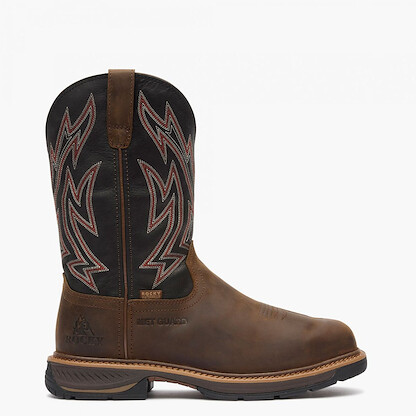 Rocky Men's Ride LTE Met Guard Western Boot Brown - RKW0477