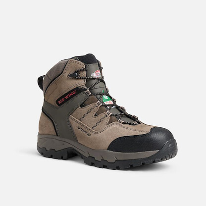 Red Wing Men's 6" TruHiker Steel Toe Waterproof PR Work Boot Gray/Black - 3561