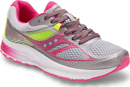Saucony Kids' Unisex Guide 10 Running Shoe Grey/Pink - S14000-8