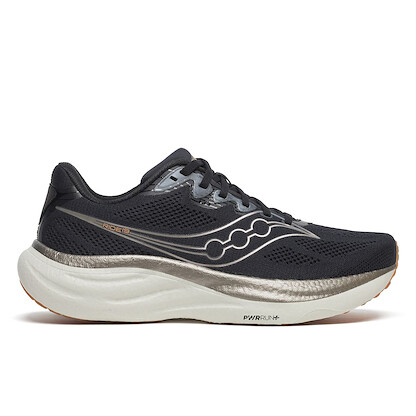 Saucony Men's Ride 19 Wide (2E) Running Shoe Black/Pewter - S21056-145