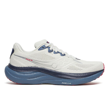 Saucony Men's Ride 19 Running Shoe Ivory/Storm - S21055-146