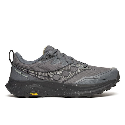 Saucony Men's Peregrine 16 Trail Running Shoe Wide Carbon/Black - S21067-101