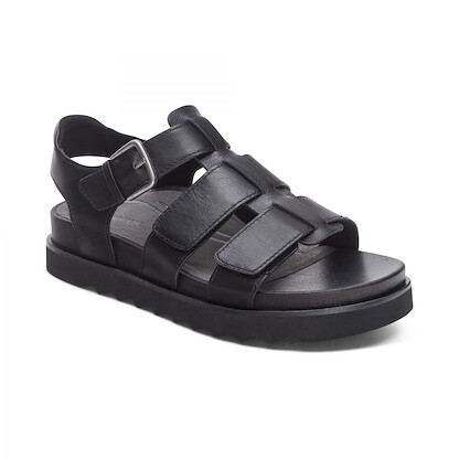 Aetrex Women's Fisherman Sandal Black - SF110W