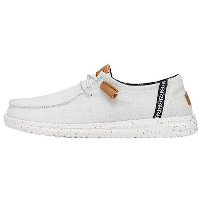 HEY DUDE Shoes Women's Wendy Washed Canvas White - 40297-100