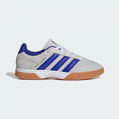 Adidas Men's Spezialist Indoor Handball Shoes White/Lucid Blue/Grey - JS0240