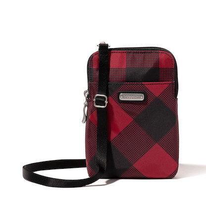 Baggallini Take Two RFID Bryant Crossbody Red Buffalo Plaid - TBR401-B0094