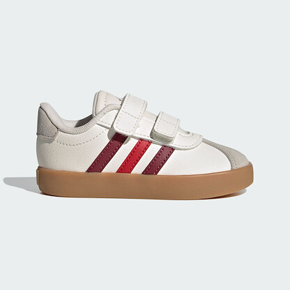 Adidas Unisex Baby VL Court 3.0 White/Collegiate Burgundy/Wonder Alumina