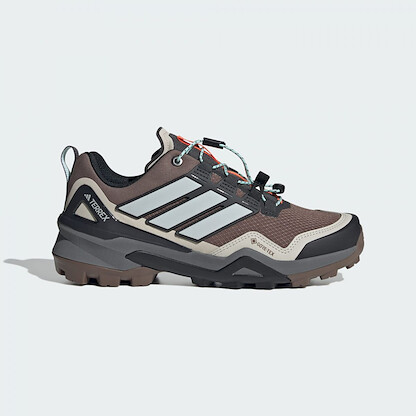 Adidas Women's Terrex Skychaser GORE-TEX Waterproof Hiking Shoes Earth Strata/Grey One/Semi Flash Aqua - JQ9935