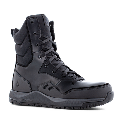 VOLCOM WORKWEAR Men's 8" Street Shield Side-Zip Composite Toe EH Tactical Work Boot Black - VM30704