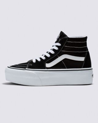 VANS Unisex Skate Sk8-Hi Stackform Shoe Black/True White - VN0A5JMKBMX