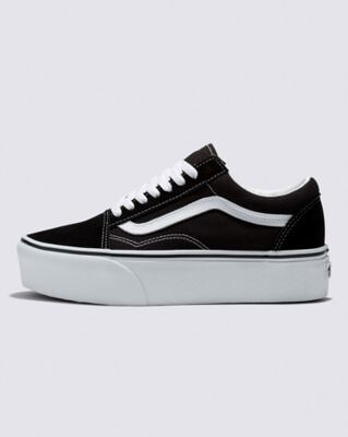 VANS Unisex Old Skool Stackform Shoe Suede/Canvas Black/True/White - VN0A7Q5M6BT