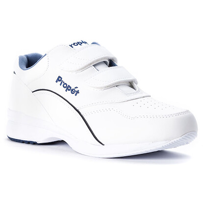 Propet Women's Tour Walker Strap White/Blue Leather - W3902WBL