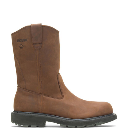 WOLVERINE Men's 10" DD Wellington Steel Toe Work Boot Brown - W04707
