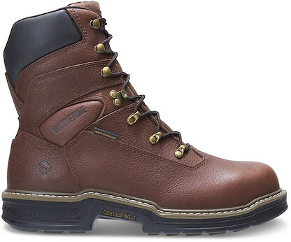 WOLVERINE Men's Buccaneer 8" Steel Toe Waterproof Work Boot Brown - W04822