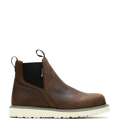 WOLVERINE Men's Trade Wedge Soft Toe Waterproof Romeo Work Boot Sudan Brown - W230040