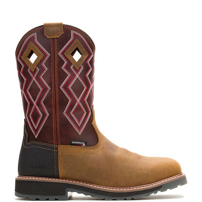 WOLVERINE Men's Rancher Pro HyperRest Composite Toe EH Waterproof Wellington Work Boot Rust - W251014