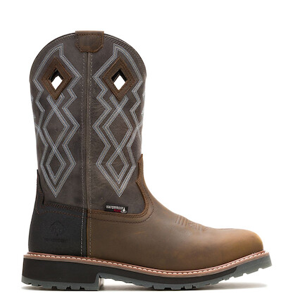 WOLVERINE Men's Rancher Pro HyperRest Composite Toe EH Waterproof Wellington Work Boot Titanium - W251016