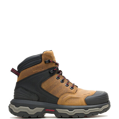 WOLVERINE Men's 6" Alpha Infinity Waterproof EH SR Composite Toe Full-grain Leather Work Boot Black - W251099