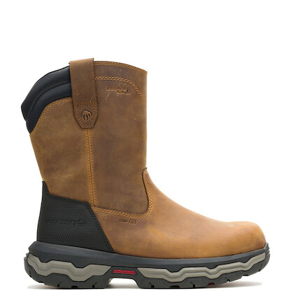 WOLVERINE Men's Alpha Infinity Waterproof EH SR Composite Toe Full-grain Leather Pull-on  Work Boot Dark Tan - W251108