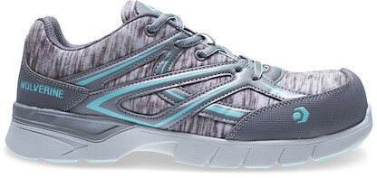 WOLVERINE Women's Jetstream Composite Toe Athletic Work Shoe Grey/Blue - W10753