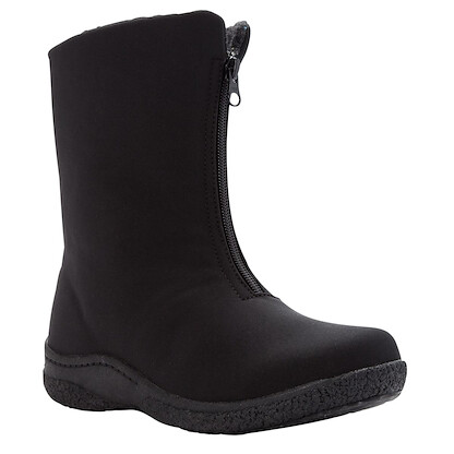 Propet Women's Madi Mid Front-Zip Snow Boot Black Nylon - WBX025NBLK