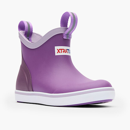 XTRATUF Big Kids’ TUFS  Ankle Deck Boot Purple - XKAB500Y