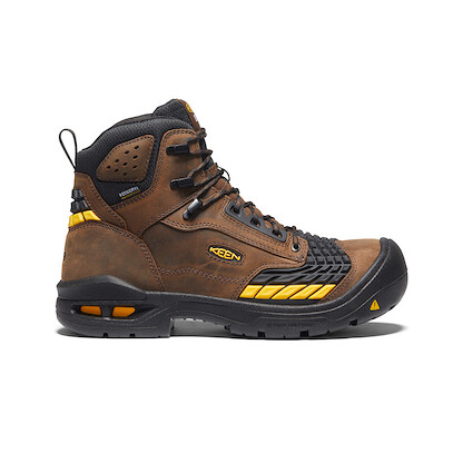 KEEN Utility Men's 6" Troy Carbon Fiber Toe Waterproof Work Boot Dark Earth/Black - 1025696