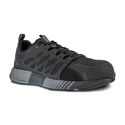 Reebok Work Women's Fusion Flexweave Composite Toe EH Athletic Work Shoe Black/Grey - RB431