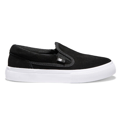 DC Shoes Unisex Kids' Manual Slip-On Suede Black/White - ADBS300374-BKW