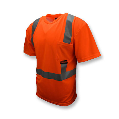 Radians Men's Class 2 High Visibility Safety T-Shirt with Max-Dri™ Hi-Vis Orange - ST11-2POS