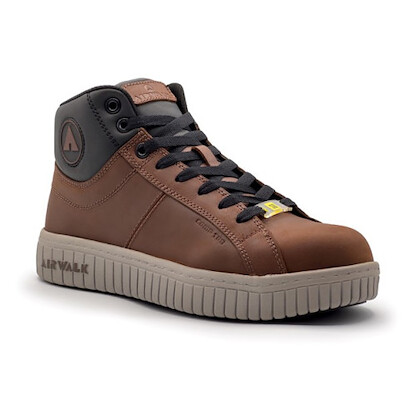 AIRWALK SAFETY Women's Deuce Mid Composite Toe SD10 Work Boot Brown/Tan - AW6213