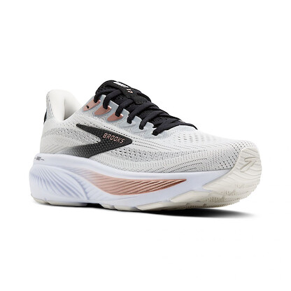 Brooks Women’s Ghost 17 Neutral Running Shoe White/Black/Rose Gold - 120431-105