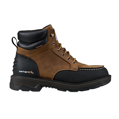 Carhartt Men's Hamilton 6" Waterproof Moc Toe Boot Bison Brown - FL6034