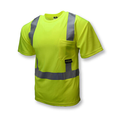 Radians Men's Class 2 High Visibility Safety T-Shirt with Max-Dri™ Hi-Vis Green - ST11-2PGS