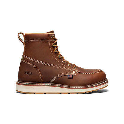 KEEN Utility Men's Liberty 6" Soft Toe Waterproof Work Boot Brown/Birch - 1030603
