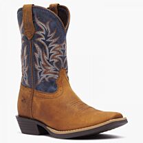 Durango Shyloh Unisex Kids' Western Boot Wrangler Brown/Denim Blue - DBT0256Y
